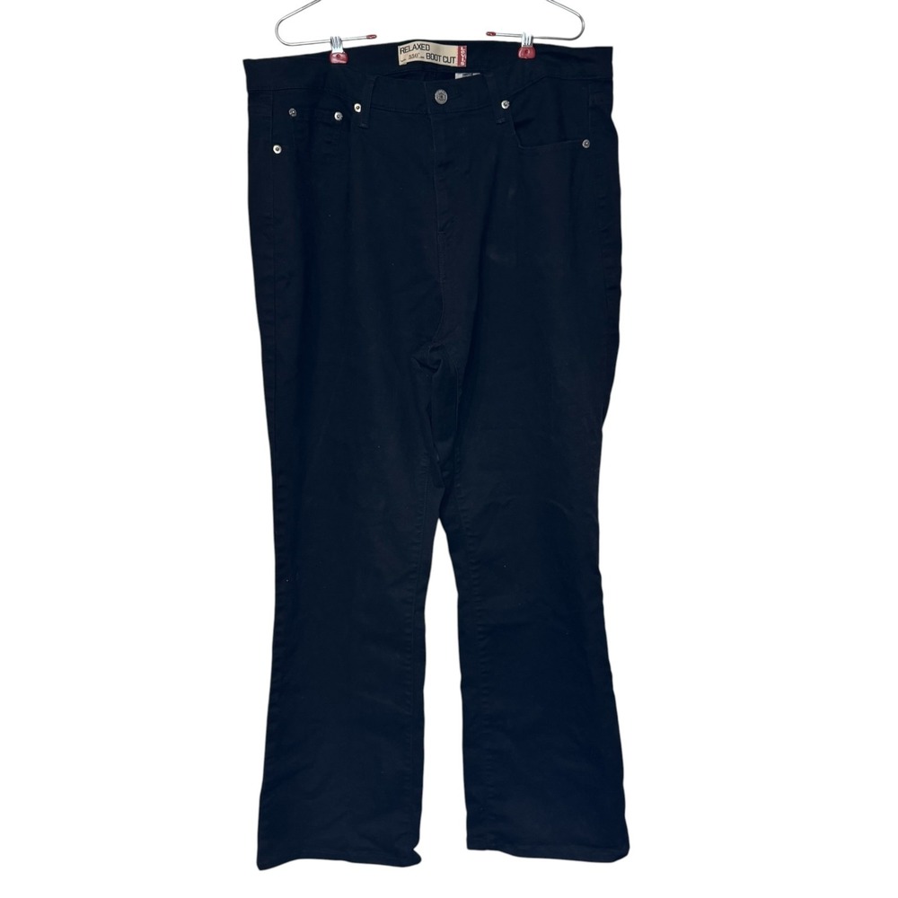 Levi's Womens Jeans 550 Relaxed Bootcut Leg Retro Stretch Black Denim Size 20M